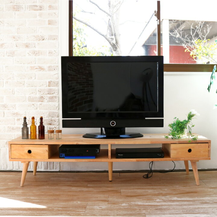 楽天市場】テレビ台 ローボード 150 収納 北欧 ナチュラル 木製 天然木 