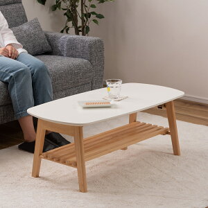 棚付フォールディング テーブル ローテーブル センターテーブル 幅90cm 折りたたみ式 折り畳み式 おしゃれ 北欧 収納 棚付き 木製 天然木 ウッド コンパクト 小さめ 小さい シンプル 韓国イン