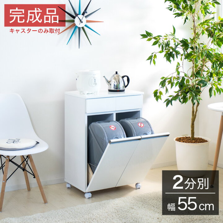 楽天市場】【6ヶ月保証付】ゴミ箱 幅55cm ダイニングダストボックス2D 