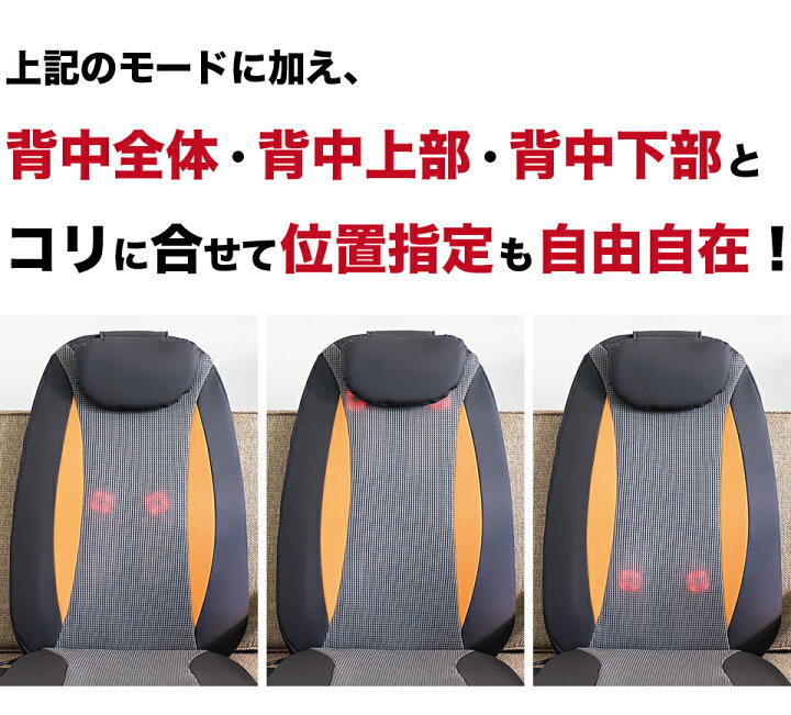 楽天市場 シートマッサージャー 薄型 軽量 3 3kg 医療機器認証 強い マッサージ リモコン もみ玉 強力 椅子用 置くだけ マッサージ器 肩こり 車 シート 父の日 プレゼント ギフト 組立不要 シートマッサージ うらら 椅子マッサージ ウララ Urara 家具ドキッ