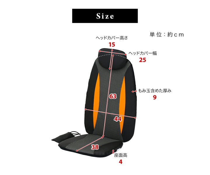 楽天市場 シートマッサージャー 薄型 軽量 3 3kg 医療機器認証 強い マッサージ リモコン もみ玉 強力 椅子用 置くだけ マッサージ器 肩こり 車 シート 父の日 プレゼント ギフト 組立不要 シートマッサージ うらら 椅子マッサージ ウララ Urara 家具ドキッ