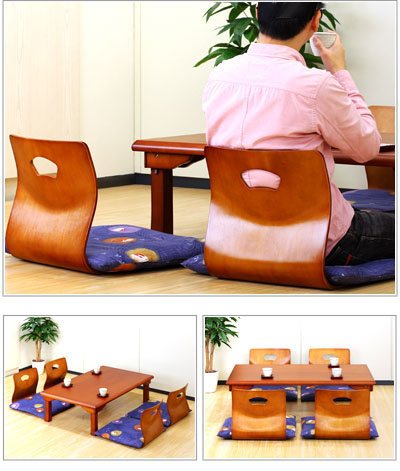 楽天市場】和座椅子 和風 座椅子 4脚セット 高級感 木製 曲木 座イス