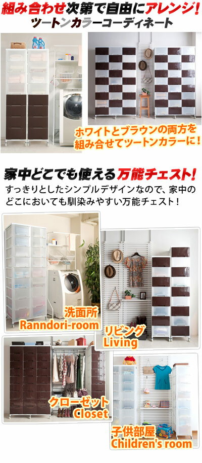 プラスチックチェスト日本製キャスター付きランドリーラック半透明の引き出し