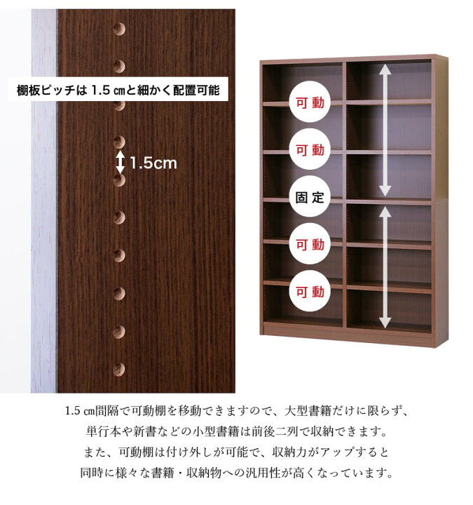 楽天市場】本棚 書棚 強化書棚 幅120の筋肉シェルフ シックなダーク 