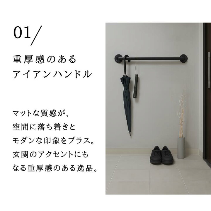 楽天市場】手すり アイアン ドアハンドル アイアンパーツ ハンガーバー 