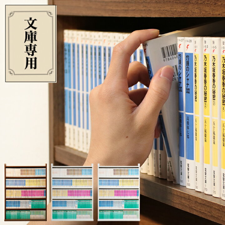 楽天市場 最大1 000円offクーポン配布中 本棚 文庫本専用本棚 Dake 521 巾木除け 薄型 スリム 幅75 奥行22 高さ100 収納 ラック ロータイプ 低い 飾り棚 子供 文庫本 文庫 大容量 本棚 専用 本収納 文庫用 棚 木製 おしゃれ 整理 書棚 部屋 文庫本棚 Nj S1