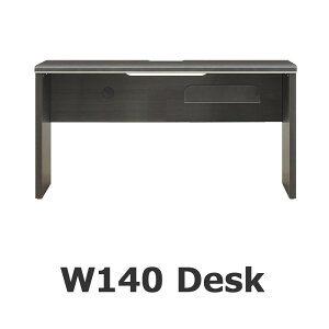 デスク パソコンデスク 学習机 PCデスク 幅140cm 配線収納付き コンセント付き 収納 机 木製 オフィスデスク ワークデスク 在宅勤務 テレワーク ヒッコリー柄 ブラウン