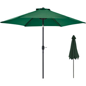 パラソル ガーデンパラソル 日よけ 日除け UVカット 角度調節 遮光 おしゃれ アウトドア キャンプ カフェ テラス バルコニー 庭 シンプル ブラウン グリーン ナチュラ