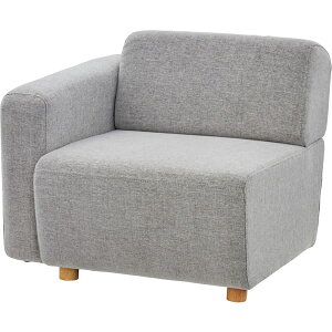 ソファ ソファー 1人掛け 1人用 北欧 片肘 向かって左 コーナー ファブリック 布地 おしゃれ グレー ネイビー