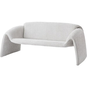 ソファ ソファー ブークレ素材 ライトグレー ダークグレー 2人掛け 二人用 2P モダン おしゃれ 完成品 ファミリー ワイド リビング 無地 北欧 ※表示送料は個人様 法人様宛(個人様でも屋号