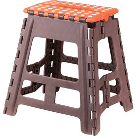 クラフタースツールL　折りたたみスツール　簡易椅子　キャンプ　アウトドア　座面ブラウン　座面オレンジ
