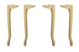 【送料無料】テーブル脚4本セット 木製ネコ脚 デスク脚 独立タイプ 高さ680mm