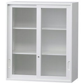 ガラス引戸書庫 上置き ガラス扉 ガラス戸 引き違い書庫 スチール書庫 収納庫 配送条件選択あり 国産 壁面書庫 キャビネット オフィス収納 完成品 オフィス家具市場オリジナル製:HCBシリーズ W900xD450xH1050 HCB-SHGU-K 新品 オフィス家具