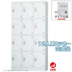 受注生産品 ロッカー 12人用 多人数用 スチールロッカー 収納 完成品 縦型 3列4段 ダイヤル錠 オフィス家具市場オリジナル製:HLKシリーズ 送料無料 W900xD380xH1790 新品 オフィス家具