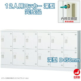 受注生産品 ロッカー 12人用 多人数用 スチールロッカー 収納 完成品 横型 6列2段 深型 内筒交換錠 鍵付き オフィス家具市場オリジナル製:HLKシリーズ 送料無料 W1800xD450xH880 新品 オフィス家具