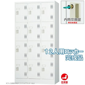 受注生産品 ロッカー 12人用 スチールロッカー 収納 完成品 内筒交換錠 鍵付き オフィス家具市場オリジナル製:HLKシリーズ 送料無料 W900xD515xH1790 新品 オフィス家具