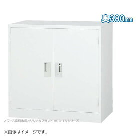 両開き書庫 33タイプ 浅型 キャビネット 書庫 収納 完成品 戸棚 書棚 オフィス家具市場オリジナル製:HCB-TSシリーズ W880xD380xH880 新品 オフィス家具