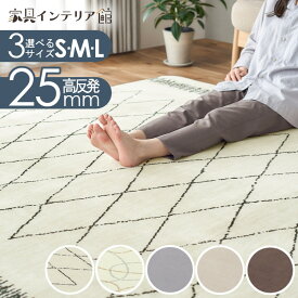 【レビューおまけ贈】ラグ 厚手 1.5畳 2畳 3畳 カーペット ラグマット 絨毯 2.5cm おしゃれ シンプル オールシーズン ホットカーペット対応 防音 滑り止め付き こども ペット 一人暮らし リビング アイリスオーヤマ ふっくらウレタンラグ ORG-25C *