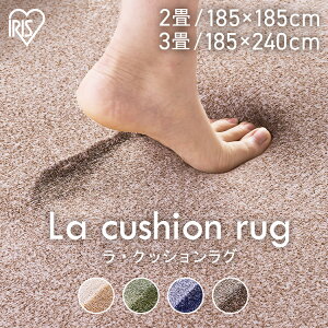 ラグ ラグマット 2畳 厚手 北欧 おしゃれ カーペット オールシーズン ホットカーペット対応 滑り止め付 極厚 185×185 3畳 185×240 長方形 ペット 正方形 アイリスオーヤマ ACRB-1818 ACRB-1824*【AR対象