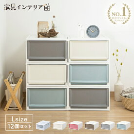 [最大400円OFFクーポン]【12個セット】収納ボックス 衣類 収納ケース プラスチック 引き出し 衣装ケース BC-L アイリスオーヤマ 引出し 収納 チェスト 完成品 洋服整理 衣類収納 収納BOX クローゼット 収納用品 コンパクト 引出 一人暮らし 白 クリア 青