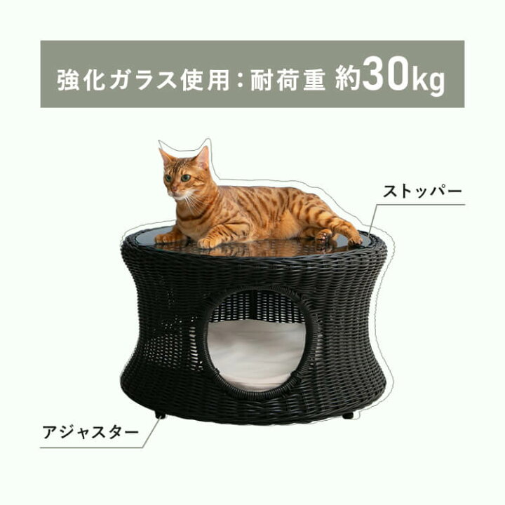 楽天市場】ペットハウス ラタン ペットベッドペットハウス＆テーブル 