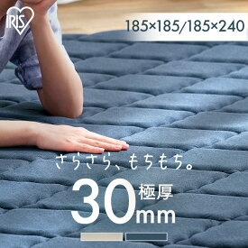 《10%OFF》 【選べるサイズ】 ラグ ラグマット 2畳 185×185 3畳 185×240 おしゃれ 北欧 厚さ 3cm 高反発 防音 遮音 オールシーズン キルティング カーペット ラクッションラグ アイリスオーヤマ ACRQ-C1818 ACRQ-C1824 * [2603SE]