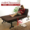◇最大P18倍！5日限定◇ 折りたたみベッド 低反発 ハイタイプ シングル 折り畳みベッド 折りたたみベット 簡易ベッド コンパクト キャスター シングルベッド 省スペース 介護 リクライニング マットレス 低反発マットレス アイリスオーヤマ 完成品 ギフト OTB-MTN