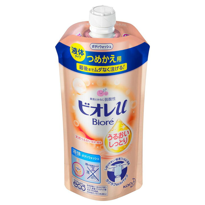 楽天市場 ビオレu うるおいしっとり つめかえ用 340ml ボディウォッシュ ボディソープ ボディシャンプー 弱酸性 液体タイプ 詰め替え 詰替え つめかえ 日本製 フローラル Biore ビオレu ビオレ 花王 Kao 花王株式会社 D 家具インテリア館