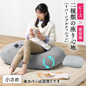 ビーズクッション おしゃれ シンプル ビーズクッション 中身 詰め替え 中材 ビーズソファ ビーズソファー ソファー 一人用 かわいい ソファ リバーシブル 本体 低反発 小さめ クッション アイリスオーヤマ 1人掛け 単品 カバー別売 RBC-EUR-S