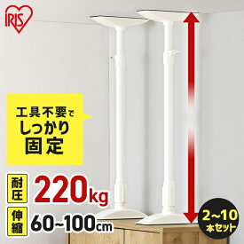 家具転倒防止 突っ張り棒 アイリスオーヤマ 家具転倒防止伸縮棒 Lサイズ 10本セット 伸縮幅 60〜100cm 耐圧220kg 家具 固定 防災 災害 地震対策 防災用品 工具不要 つっぱり棒 家具転倒防止グッズ 転倒防止器具 KTB-60R *