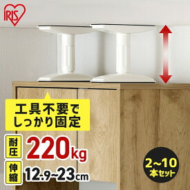 家具転倒防止 突っ張り棒 アイリスオーヤマ 家具転倒防止伸縮棒 SSSサイズ 10本セット 伸縮幅 12.9〜23cm 耐圧220kg 家具 固定 防災 災害 地震対策 防災用品 工具不要 つっぱり棒 家具転倒防止グッズ 転倒防止器具 KTB-12R *
