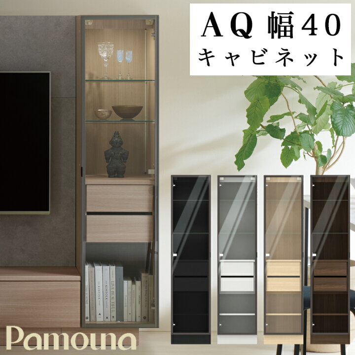 楽天市場】【開梱設置付き】パモウナ キャビネット40幅 キュリオタイプ 
