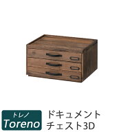 【送料無料】Toreno トレノ　ドキュメントチェスト3D(3段)　CCR-105　アンティーク調レターケース 重ねて…