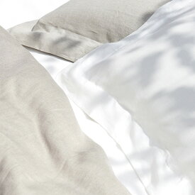 【お見積もり商品に付き、価格はお問い合わせ下さい】日本ベッド 枕カバーCIEL LINIERE シエル リンネルピローケース 額縁式W500xD700mm用ホワイト50897 ナチュラル50898