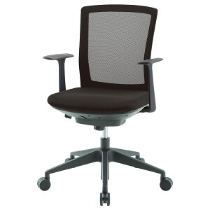 【法人宛限定】シンフォート OBPタイプ W465 D555 H820-900 肘無し 肘付き ワークチェア 事務椅子 デスクチェア オフィスチェア PCチェア メッシュ素材 モールドウレタン キャスター付き ブラック