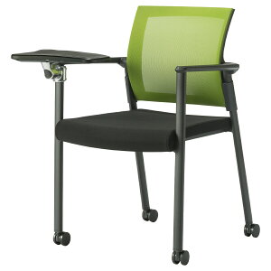 【法人宛限定】ミーティングチェアSW W610 D815 H850 肘付き 事務椅子 オフィスチェア 会議椅子 会議用イス 会議チェア 椅子 キャスター付き モールドウレタン メモ台付き カップホルダー 通気