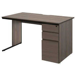 【法人宛限定】ワークデスクII 片袖タイプ W1200 D700 H700 机 配線用切り欠き アジャスター付き 水や汚れに強い 学習机 勉強机 シンプルデスク ワーキングデスク パソコンデスク PC机 鍵付き ホ