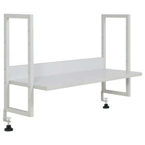 【法人宛限定】デスク用上棚 机上ラック W955 D295 H486 デスクラック W1000タイプ 机上台 オフィス収納 デスク上置棚 机上棚 デスク上収納 幅95.5 奥行29.5 高さ48.6 高さ調節 クランプ式 7段階調整