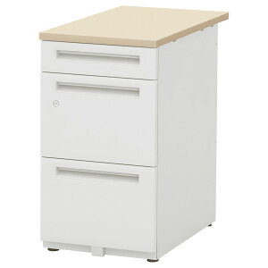 【法人宛限定】SCAENA 脇デスク W400 D700 H700/720 3段 ラッチ構造 オールロック キャビネット サイドワゴン サイドキャビネット 引き出し 脇机 ワゴン デスクサイドワゴン サイドデスク 内田洋行