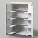 【8月下旬出荷予定】安心の日本製 国産 鍵付きDVD収納 DVDラック ホワイト