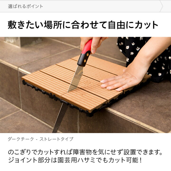 楽天市場 1枚あたり240円 ウッドパネル ウッドタイル 108枚セット 人工木 天然木粉 樹脂 ウッドデッキ デッキパネル フロアデッキ パネルデッキ Diy キット ベランダ バルコニー テラス 庭 おしゃれ ガーデン ガーデニング 家具通販カグラボkagulabo最安挑戦