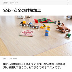 ダイニングマット撥水クリア150×190cm送料無料ダイニングマット透明防水床暖房対応抗菌防カビ厚さ1.5mmクリアマット透明マットフロアマットキッチンマットテーブルマットクッションマット
