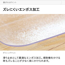 ダイニングマット撥水クリア150×190cm送料無料ダイニングマット透明防水床暖房対応抗菌防カビ厚さ1.5mmクリアマット透明マットフロアマットキッチンマットテーブルマットクッションマット