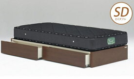 ベッドフレーム ウォルテ ヘッドレス 引き出し付き セミダブル ウォールナット フレームのみ 収納ベッド チェストベッド 木製ベッド モダン シンプル 省スペース Granz グランツ