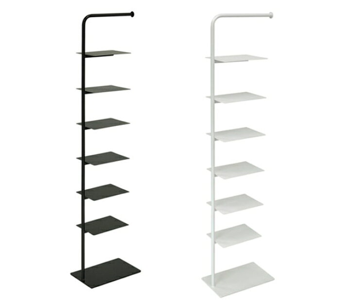 楽天市場 シューズラック 靴 収納 Stack Rack シューズラック 7段 玄関 収納 Frames Sons フレームズ アンド サンズ 傘掛け シューズラック スリム 靴 収納ラック 下駄箱 靴棚 おしゃれ 靴入れ スタックラック ブラック アイボリー カグマル