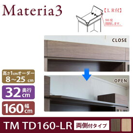 Materia3 TM D32 TD160-LR 【奥行32cm】 トールドア 両側付きタイプ 幅160cm 高さ調節扉 高さ8〜25cm(1cm単位オーダー) 目隠し