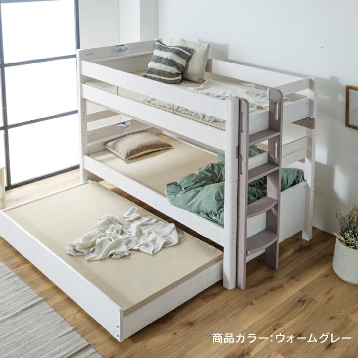 楽天市場】公式 3段ベッド 耐荷重500kg 安心安全 民泊 三段ベッド 子供  