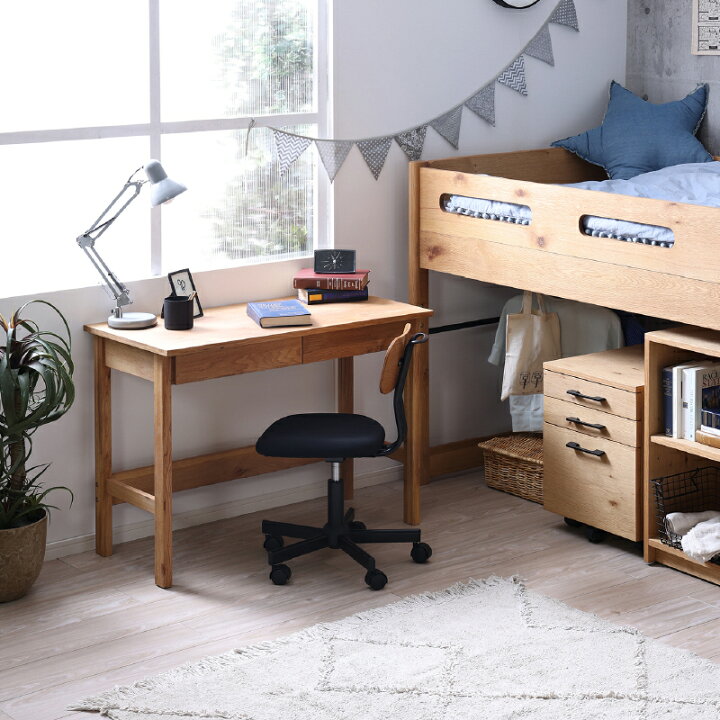 子ども部屋】シナ合板による組立家具 デクス/ベッド/収納 + 書斎 w3110 
