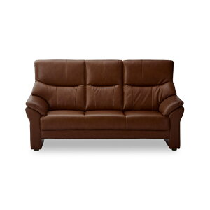 【ポイント5倍!】【公式】ソファー ソファ 3人掛け 三人掛け 3P コンパクト 革 本革張り レザー 本革 ハイバック おしゃれ モダン ダークブラウン ベージュ サイモン 関家具 大型便