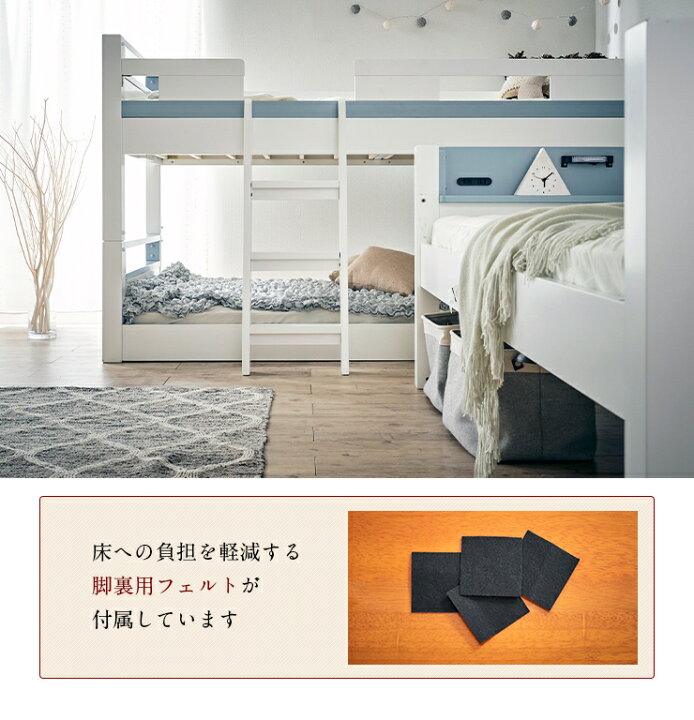 楽天市場】【7%OFFクーポン配布中!13日23:59】宮付き 三段ベッド Creil 